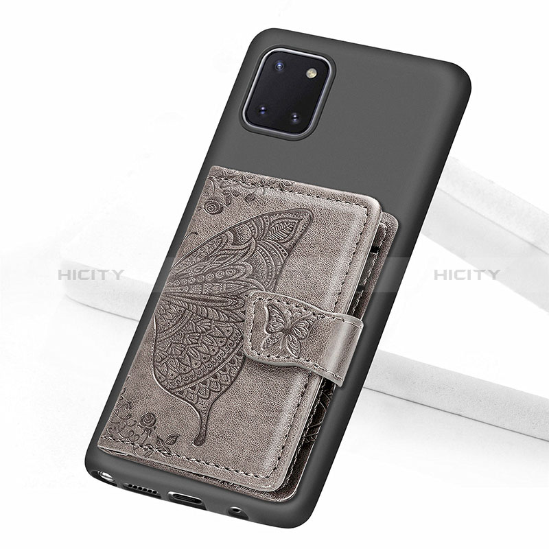 Custodia Silicone Ultra Sottile Morbida Cover con Magnetico S09D per Samsung Galaxy A81