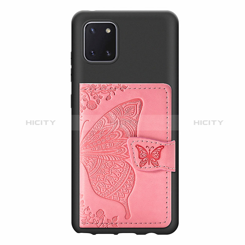 Custodia Silicone Ultra Sottile Morbida Cover con Magnetico S09D per Samsung Galaxy A81