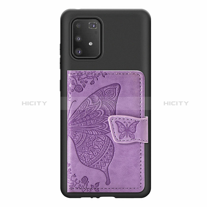 Custodia Silicone Ultra Sottile Morbida Cover con Magnetico S09D per Samsung Galaxy A91