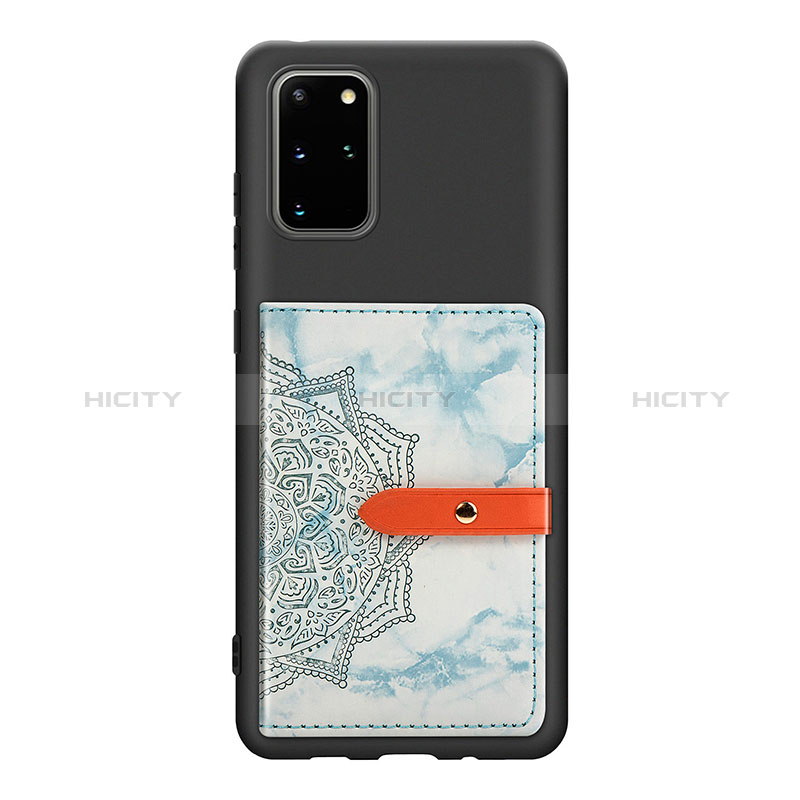 Custodia Silicone Ultra Sottile Morbida Cover con Magnetico S09D per Samsung Galaxy S20 Plus 5G Blu