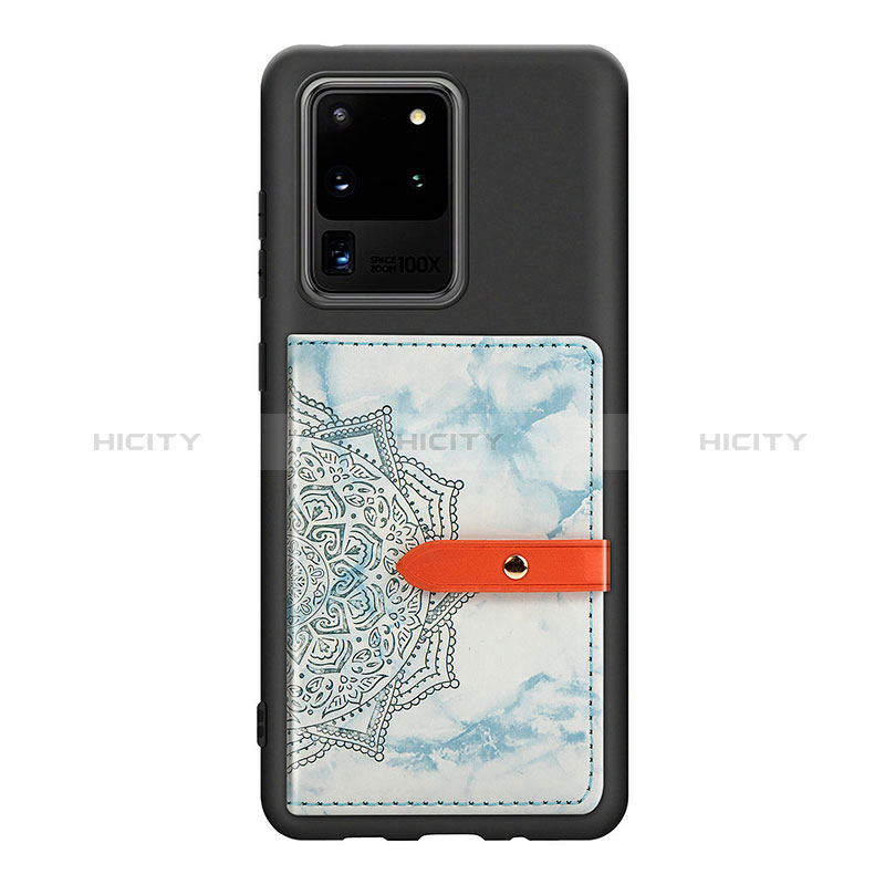 Custodia Silicone Ultra Sottile Morbida Cover con Magnetico S09D per Samsung Galaxy S20 Ultra