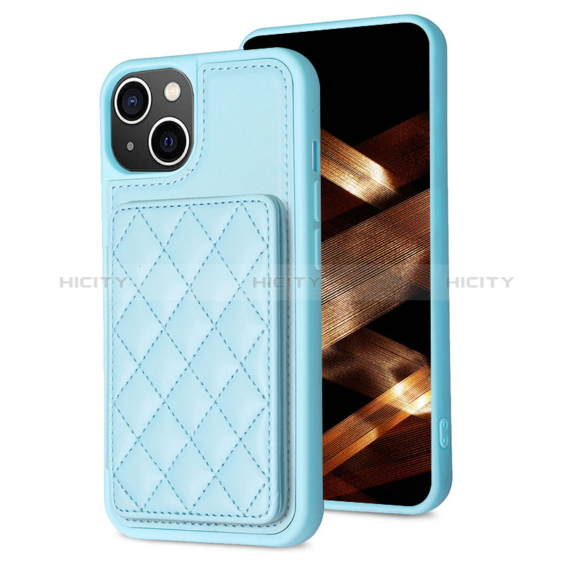 Custodia Silicone Ultra Sottile Morbida Cover con Magnetico S10D per Apple iPhone 14 Cielo Blu