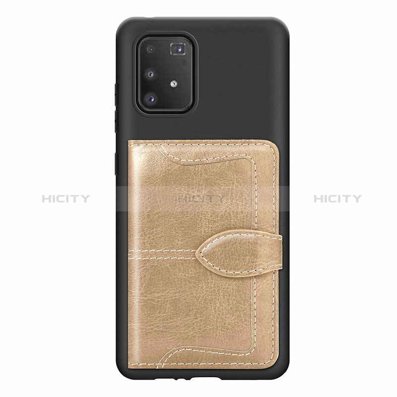 Custodia Silicone Ultra Sottile Morbida Cover con Magnetico S11D per Samsung Galaxy M80S Oro