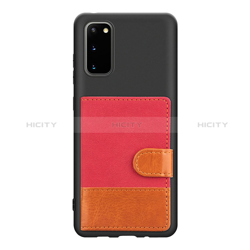 Custodia Silicone Ultra Sottile Morbida Cover con Magnetico S11D per Samsung Galaxy S20 5G Rosso