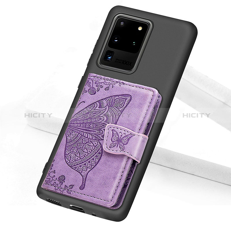 Custodia Silicone Ultra Sottile Morbida Cover con Magnetico S11D per Samsung Galaxy S20 Ultra