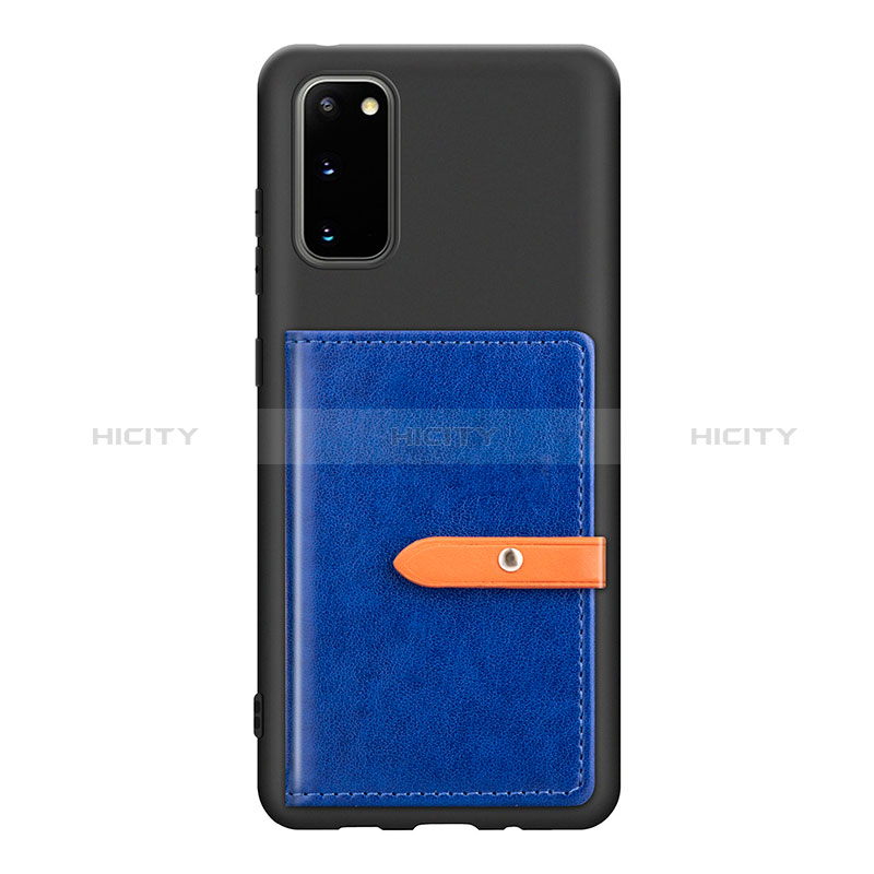 Custodia Silicone Ultra Sottile Morbida Cover con Magnetico S12D per Samsung Galaxy S20 5G Blu