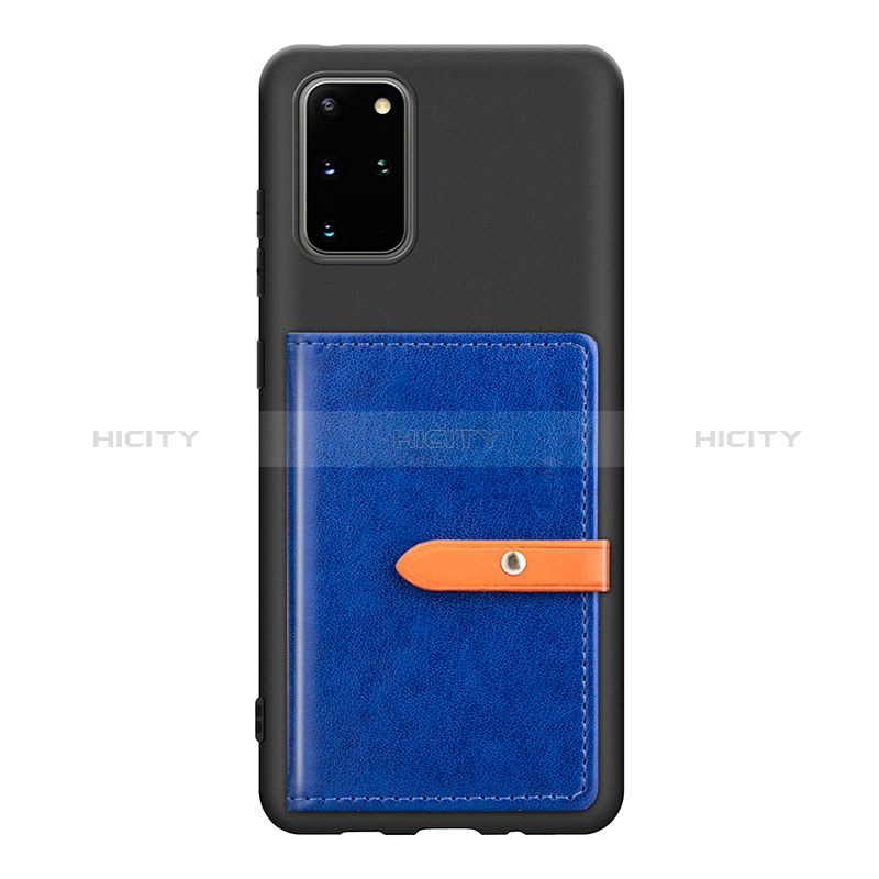 Custodia Silicone Ultra Sottile Morbida Cover con Magnetico S12D per Samsung Galaxy S20 Plus Blu