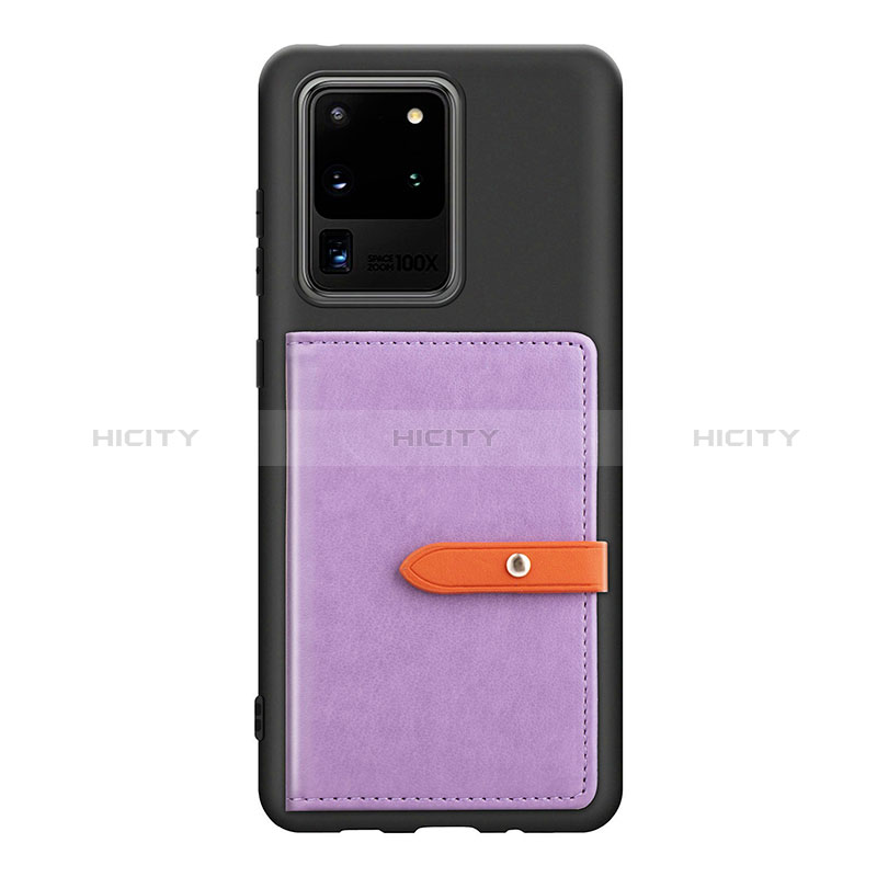 Custodia Silicone Ultra Sottile Morbida Cover con Magnetico S12D per Samsung Galaxy S20 Ultra Viola