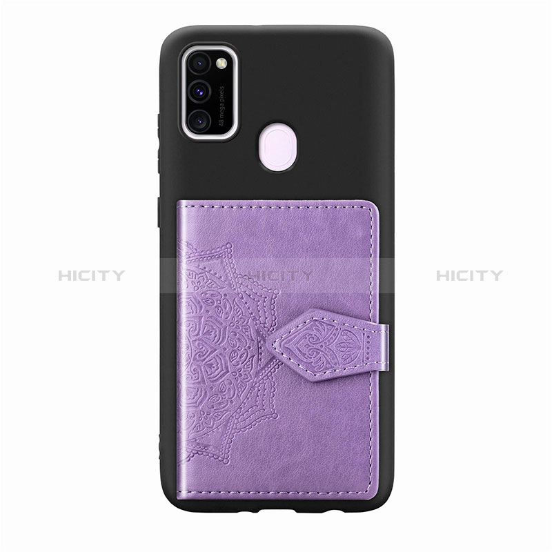 Custodia Silicone Ultra Sottile Morbida Cover con Magnetico S13D per Samsung Galaxy M21