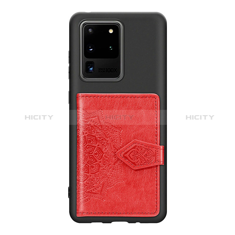 Custodia Silicone Ultra Sottile Morbida Cover con Magnetico S13D per Samsung Galaxy S20 Ultra 5G