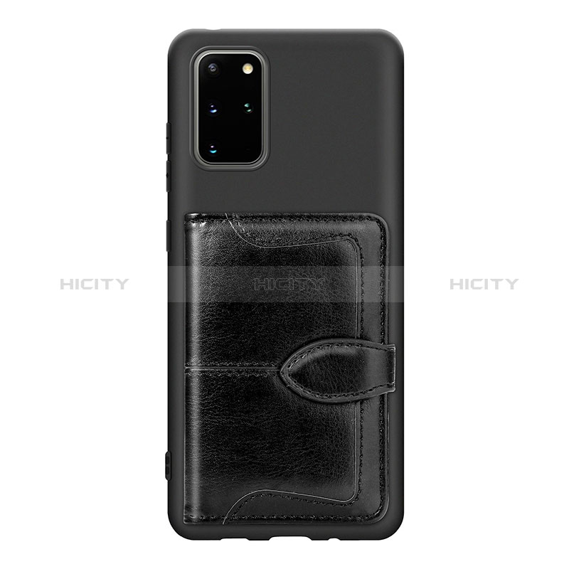Custodia Silicone Ultra Sottile Morbida Cover con Magnetico S14D per Samsung Galaxy S20 Plus Nero