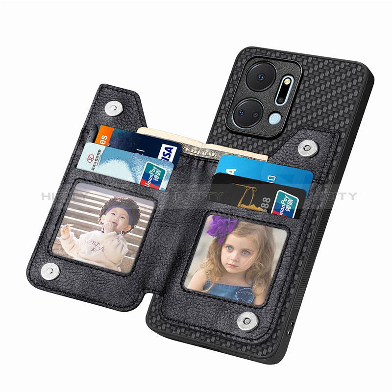 Custodia Silicone Ultra Sottile Morbida Cover con Magnetico S6D per Huawei Honor X7a