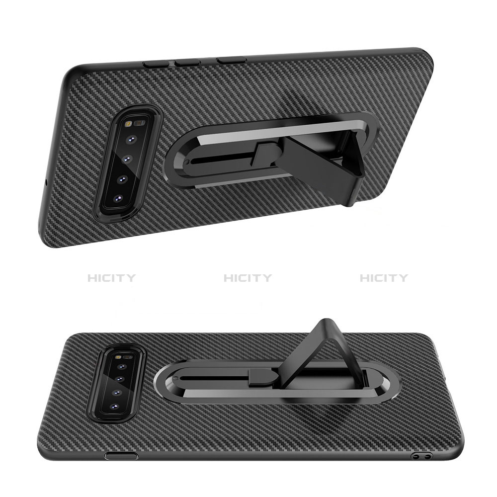 Custodia Silicone Ultra Sottile Morbida Cover con Supporto per Samsung Galaxy S10