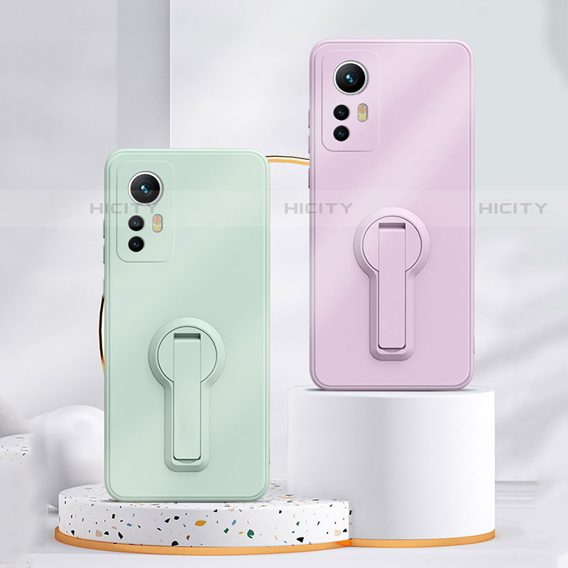 Custodia Silicone Ultra Sottile Morbida Cover con Supporto per Xiaomi Mi 12 Pro 5G