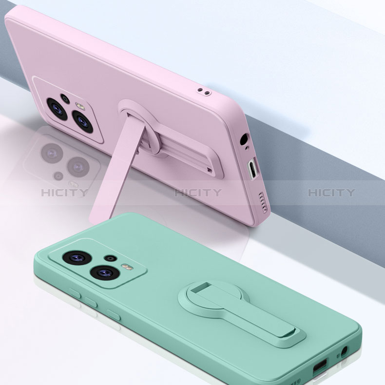 Custodia Silicone Ultra Sottile Morbida Cover con Supporto S01 per Xiaomi Redmi Note 11T Pro 5G