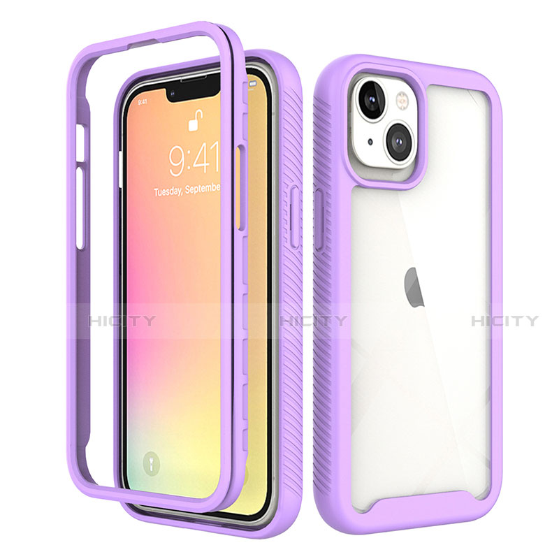 Custodia Silicone Ultra Sottile Morbida Cover Fronte e Retro 360 Gradi per Apple iPhone 13