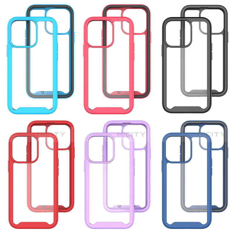 Custodia Silicone Ultra Sottile Morbida Cover Fronte e Retro 360 Gradi per Apple iPhone 13 Pro