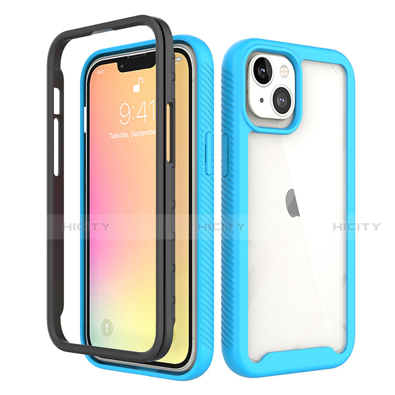 Custodia Silicone Ultra Sottile Morbida Cover Fronte e Retro 360 Gradi per Apple iPhone 14