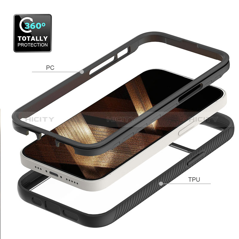 Custodia Silicone Ultra Sottile Morbida Cover Fronte e Retro 360 Gradi per Apple iPhone 15