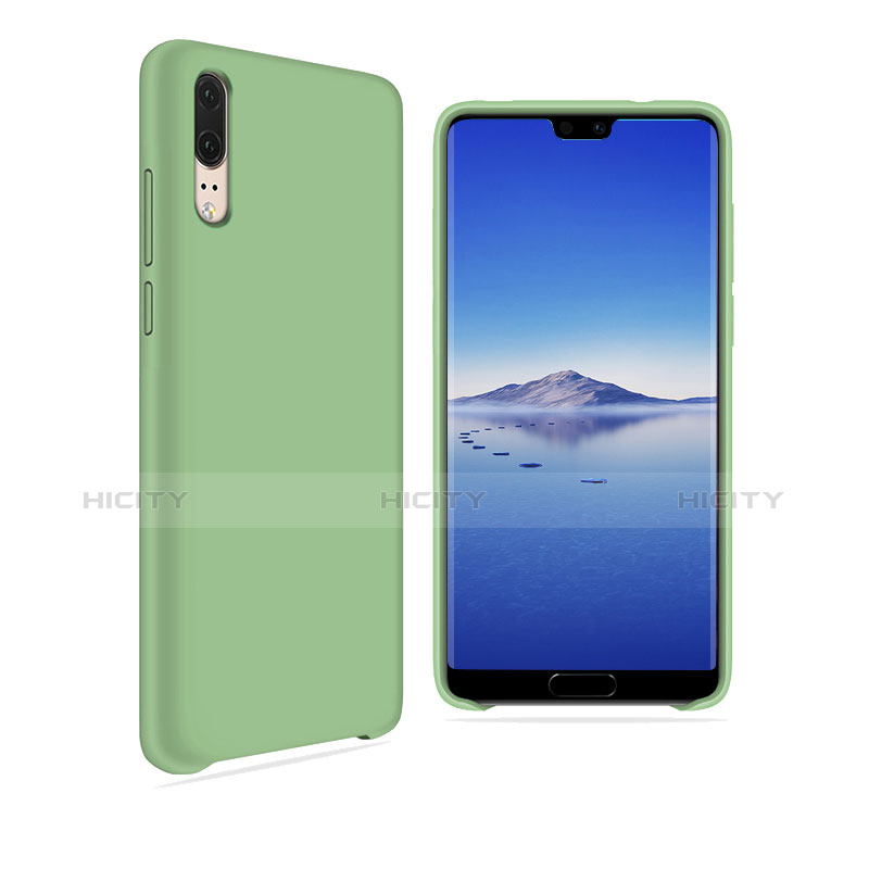 Custodia Silicone Ultra Sottile Morbida Cover Fronte e Retro 360 Gradi per Huawei P20 Verde