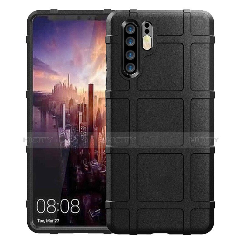 Custodia Silicone Ultra Sottile Morbida Cover Fronte e Retro 360 Gradi per Huawei P30 Pro Nero