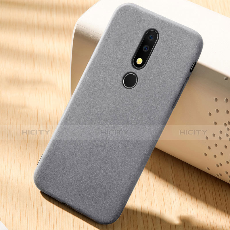 Custodia Silicone Ultra Sottile Morbida Cover Fronte e Retro 360 Gradi per Nokia 6.1 Plus Grigio