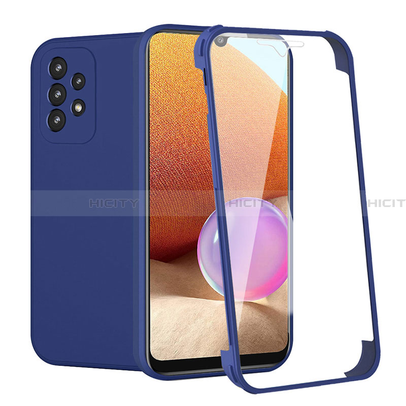 Custodia Silicone Ultra Sottile Morbida Cover Fronte e Retro 360 Gradi per Samsung Galaxy A32 5G Blu