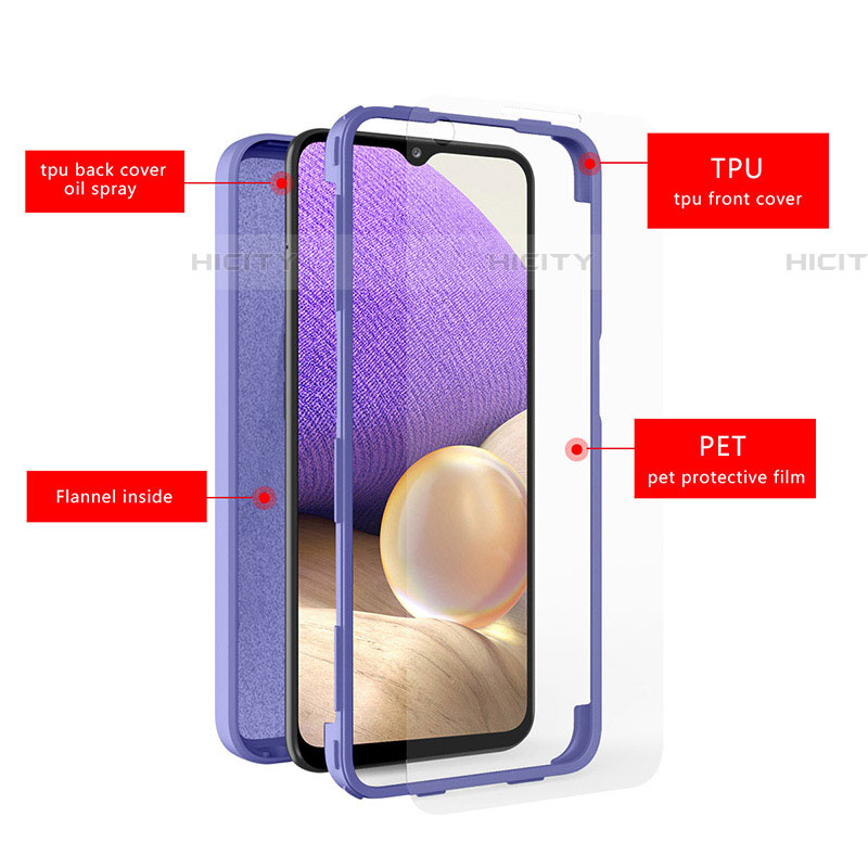 Custodia Silicone Ultra Sottile Morbida Cover Fronte e Retro 360 Gradi per Samsung Galaxy A72 5G