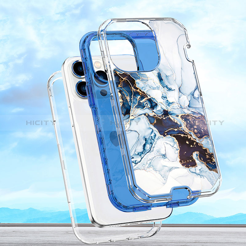 Custodia Silicone Ultra Sottile Morbida Cover Fronte e Retro 360 Gradi YJ1 per Apple iPhone 14 Pro