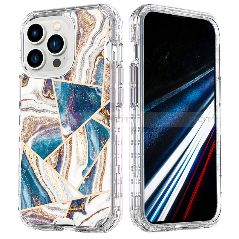 Custodia Silicone Ultra Sottile Morbida Cover Fronte e Retro 360 Gradi YJ2 per Apple iPhone 14 Pro Max Multicolore