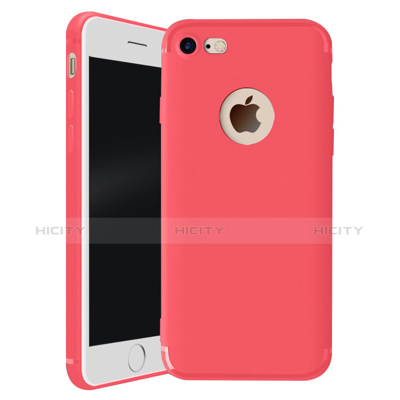 Custodia Silicone Ultra Sottile Morbida Cover H01 per Apple iPhone 7 Rosso