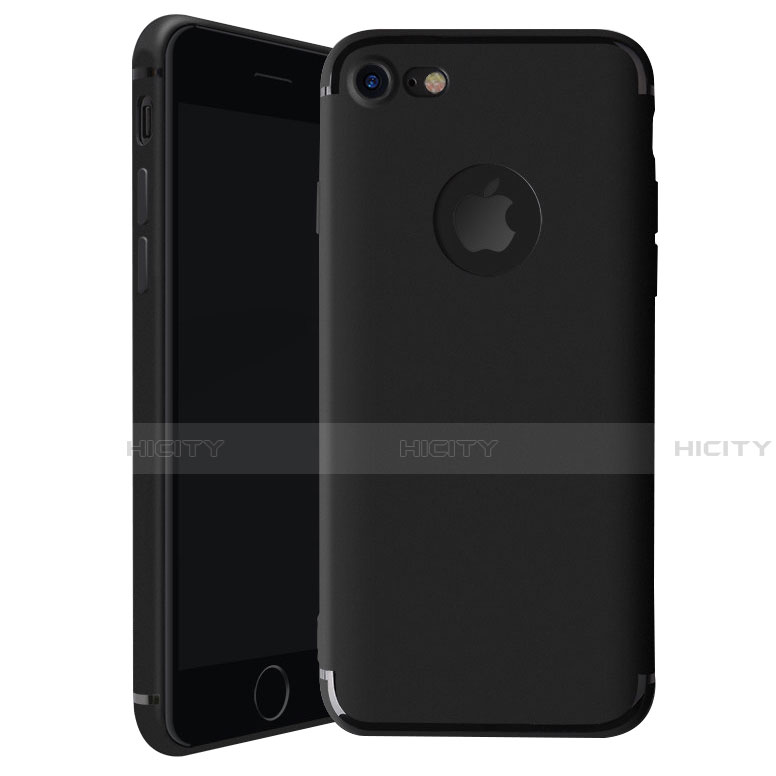 Custodia Silicone Ultra Sottile Morbida Cover H01 per Apple iPhone SE (2020) Nero