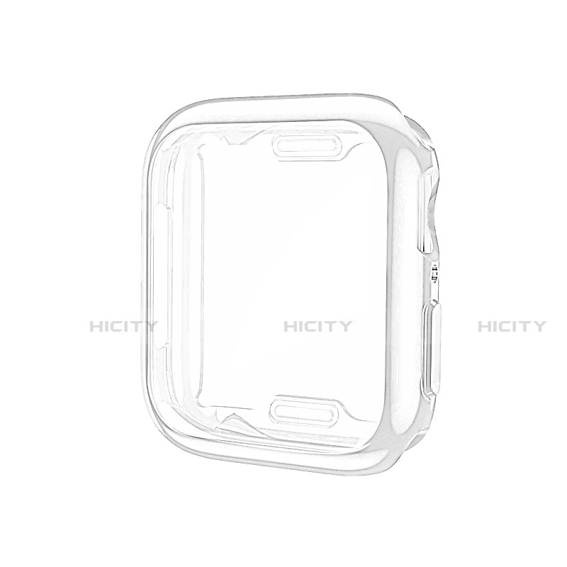 Custodia Silicone Ultra Sottile Morbida Cover S01 per Apple iWatch 5 40mm Chiaro