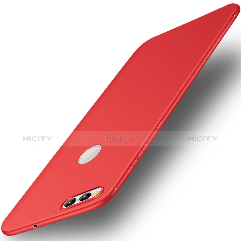 Custodia Silicone Ultra Sottile Morbida Cover S01 per Huawei Honor Play 7X Rosso