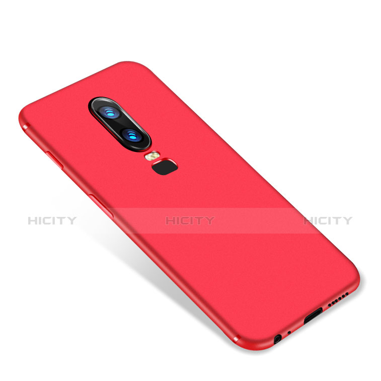 Custodia Silicone Ultra Sottile Morbida Cover S01 per OnePlus 6 Rosso