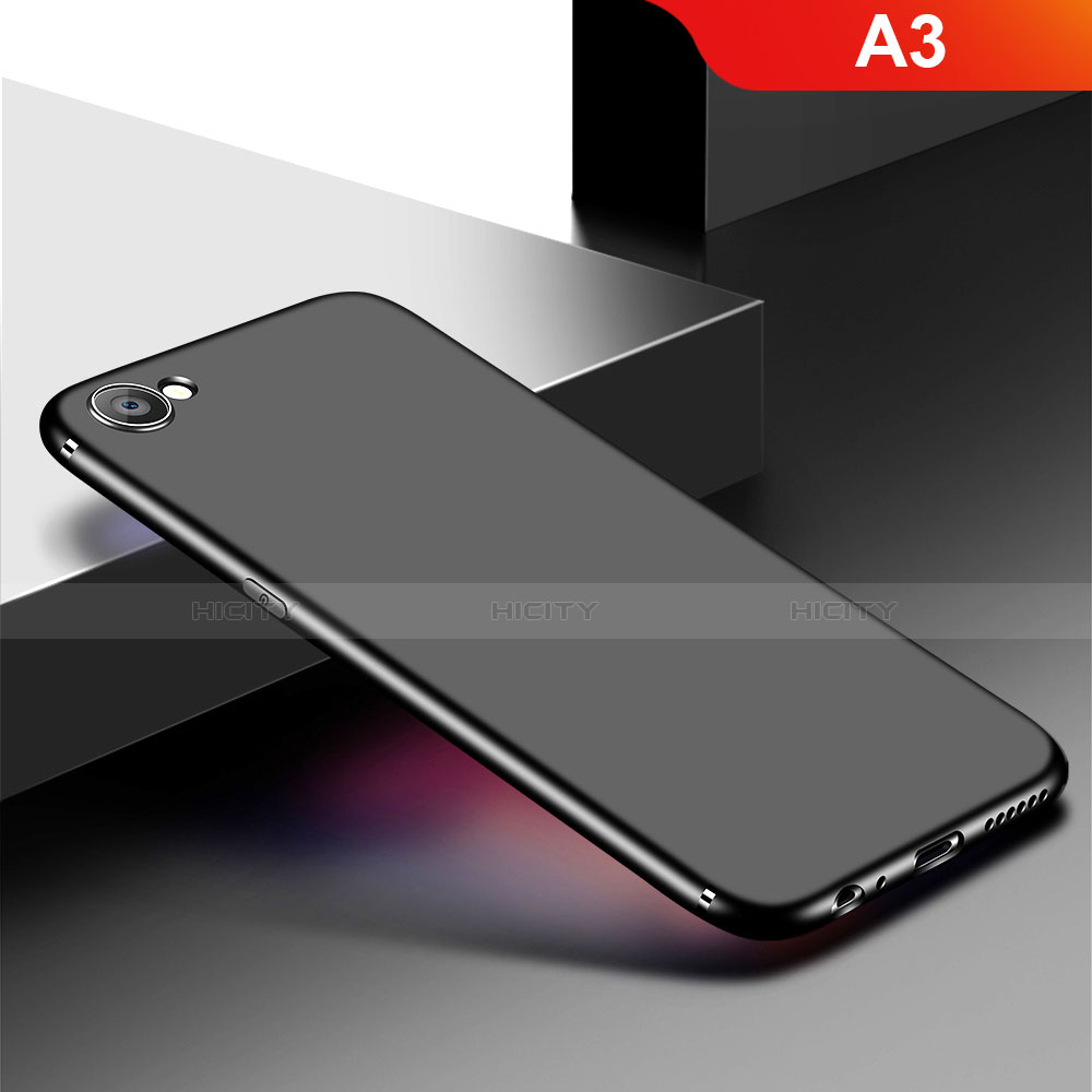 Custodia Silicone Ultra Sottile Morbida Cover S01 per Oppo A3 Nero