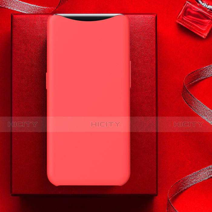 Custodia Silicone Ultra Sottile Morbida Cover S01 per Oppo Find X Super Flash Edition Rosso