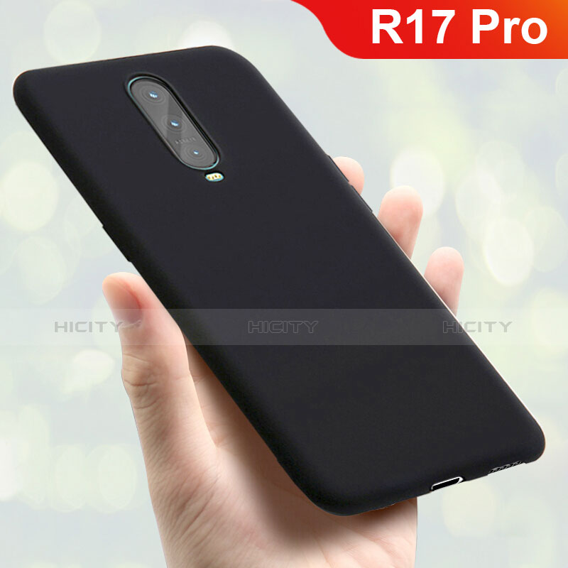 Custodia Silicone Ultra Sottile Morbida Cover S01 per Oppo R17 Pro Nero