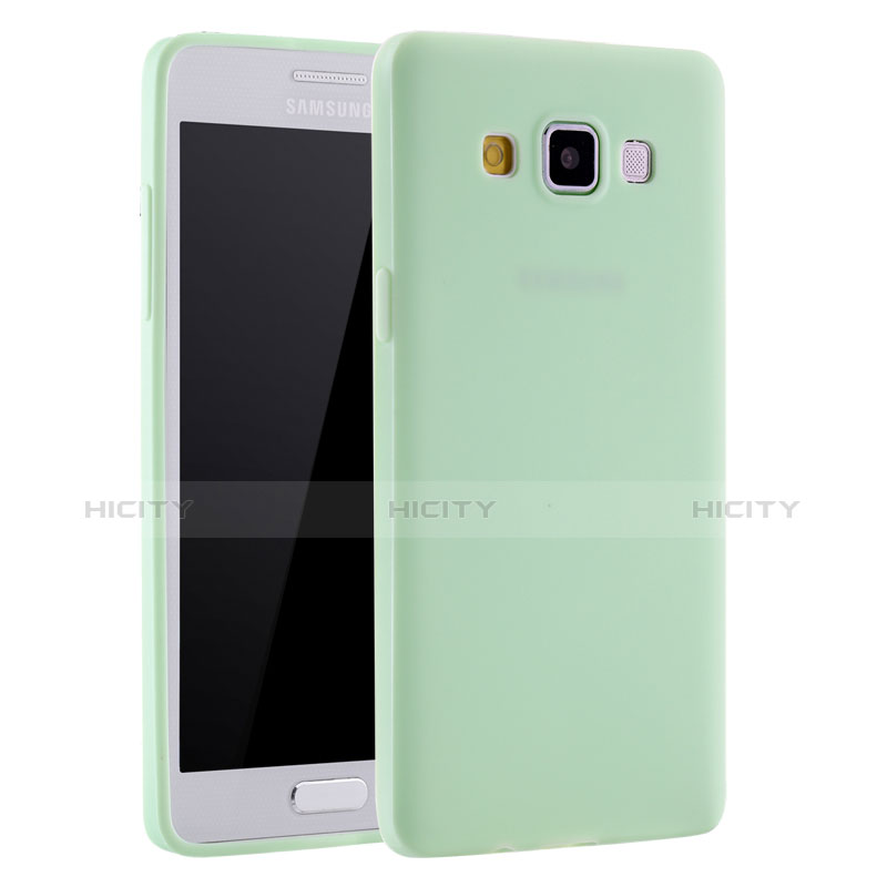 Custodia Silicone Ultra Sottile Morbida Cover S01 per Samsung Galaxy A7 Duos SM-A700F A700FD Verde