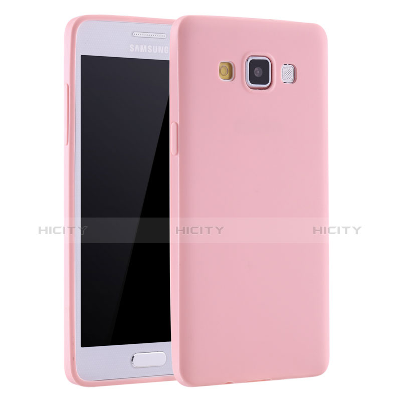 Custodia Silicone Ultra Sottile Morbida Cover S01 per Samsung Galaxy A7 SM-A700 Rosa
