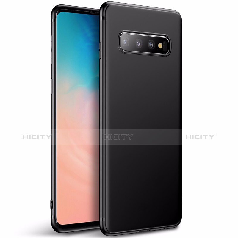 Custodia Silicone Ultra Sottile Morbida Cover S01 per Samsung Galaxy S10 Nero