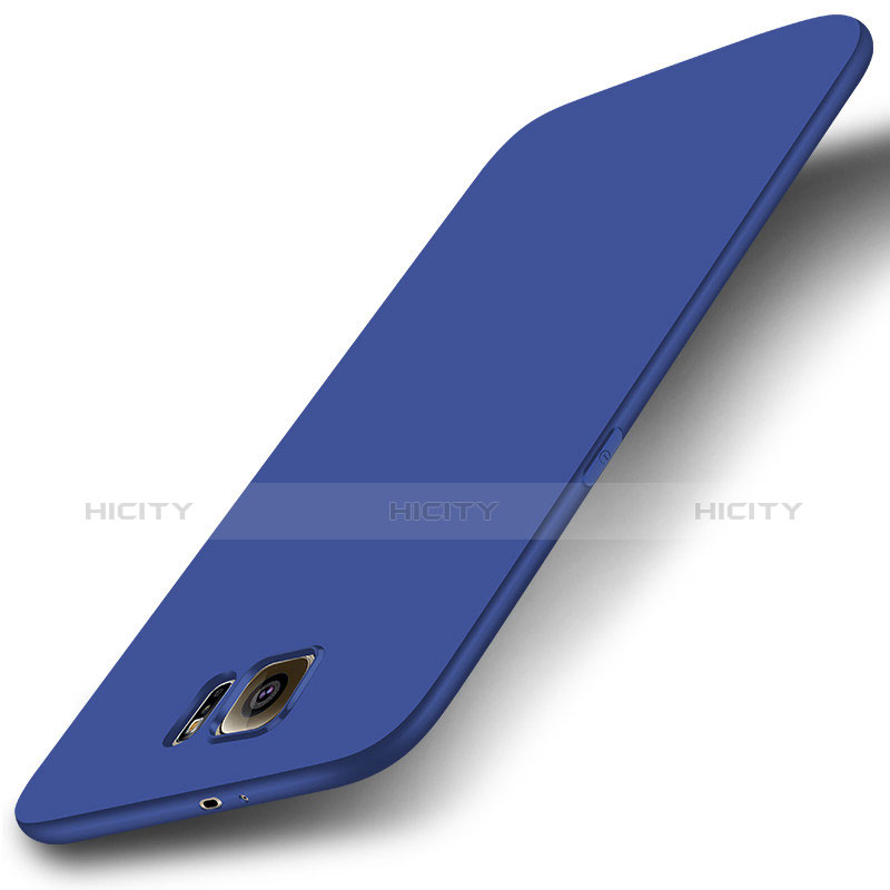 Custodia Silicone Ultra Sottile Morbida Cover S01 per Samsung Galaxy S6 Duos SM-G920F G9200 Blu