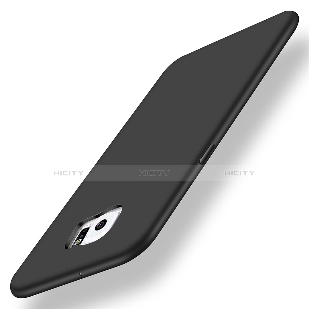 Custodia Silicone Ultra Sottile Morbida Cover S01 per Samsung Galaxy S6 Edge+ Plus SM-G928F Nero