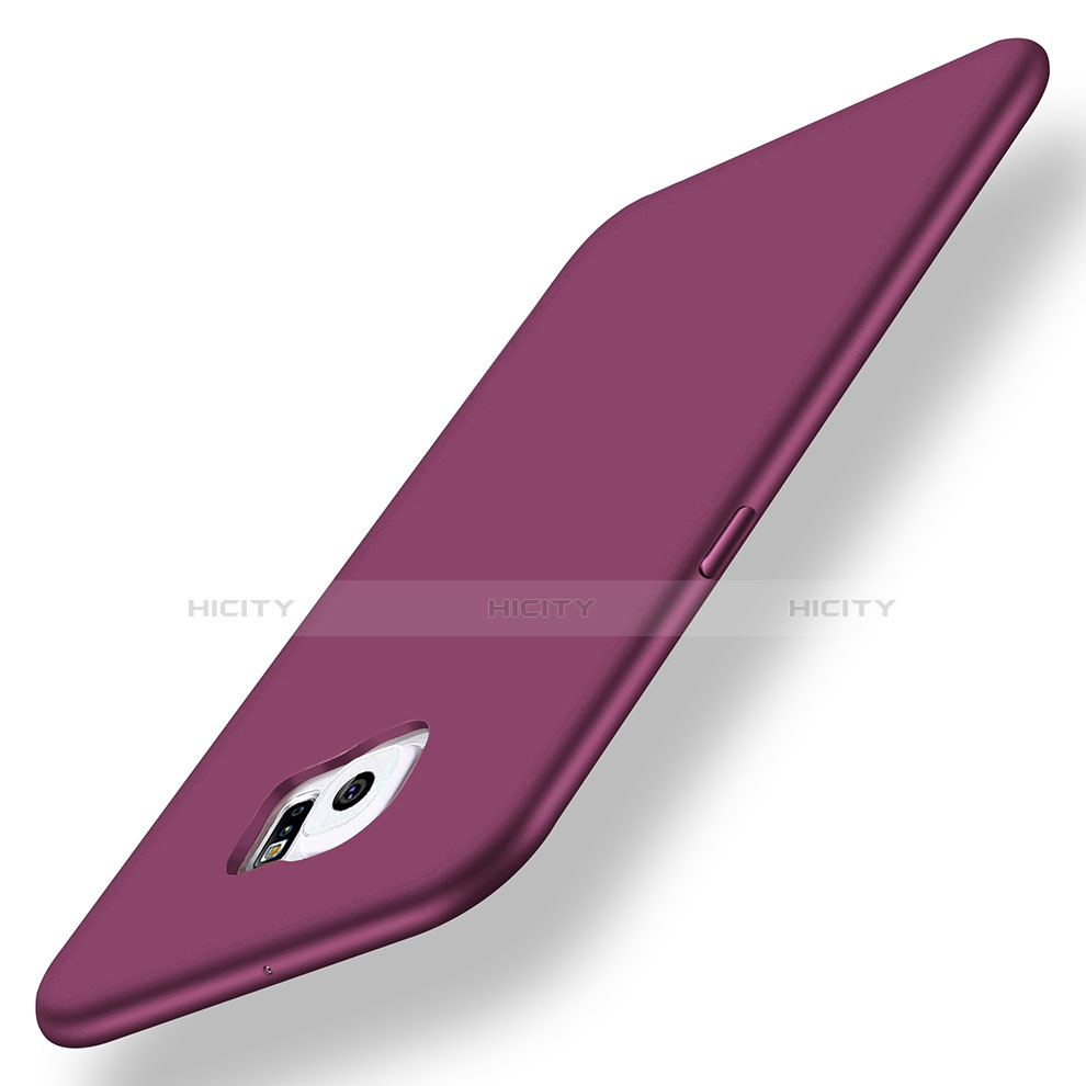 Custodia Silicone Ultra Sottile Morbida Cover S01 per Samsung Galaxy S6 Edge+ Plus SM-G928F Viola