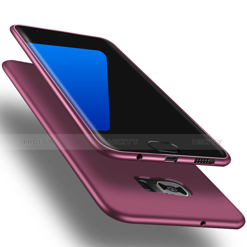 Custodia Silicone Ultra Sottile Morbida Cover S01 per Samsung Galaxy S7 Edge G935F Viola