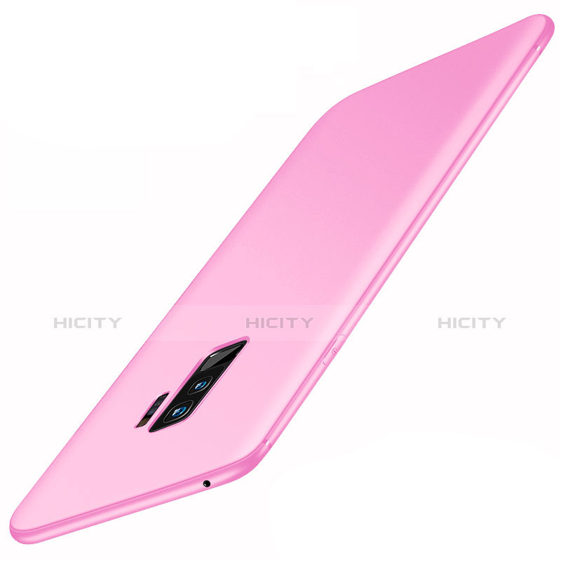 Custodia Silicone Ultra Sottile Morbida Cover S01 per Samsung Galaxy S9 Plus Rosa