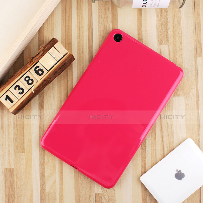 Custodia Silicone Ultra Sottile Morbida Cover S01 per Xiaomi Mi Pad 4 Plus 10.1 Rosa Caldo