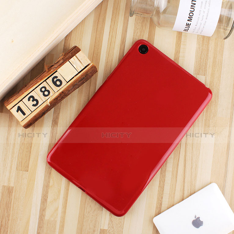 Custodia Silicone Ultra Sottile Morbida Cover S01 per Xiaomi Mi Pad Rosso