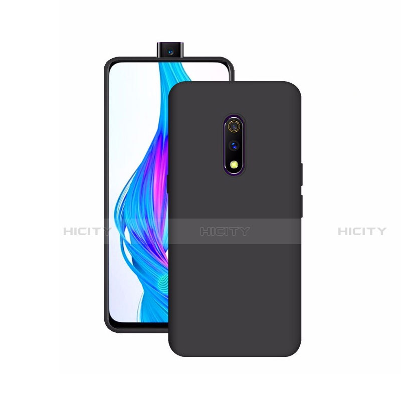 Custodia Silicone Ultra Sottile Morbida Cover S02 per Oppo Realme X Nero