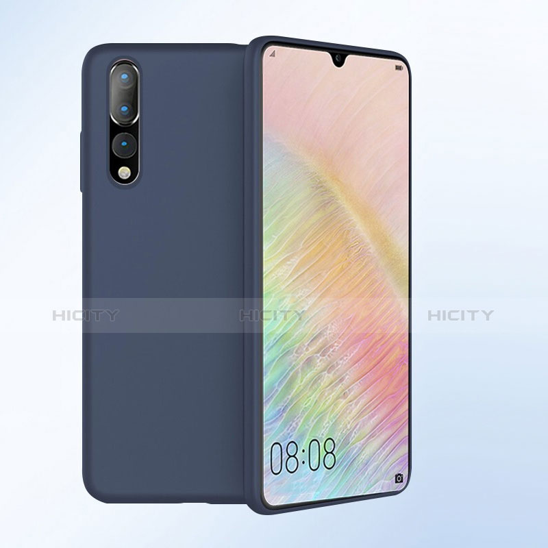 Custodia Silicone Ultra Sottile Morbida Cover S03 per Huawei P20 Pro Blu